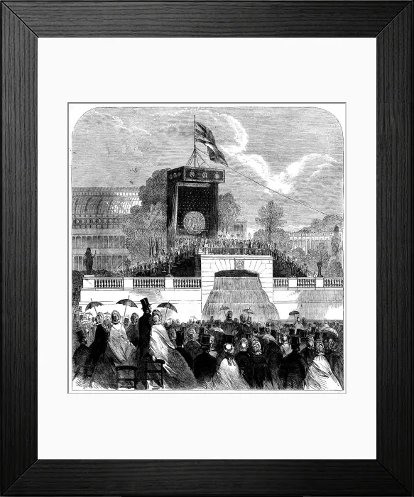 Framed Print : Portion of the State Ceremonial on the Upper Terrace of the Horticultural Society's Gardens, 1862. Creator: Unknown Framed Print : Portion of the State Ceremonial on the Upper Terrace of the Horticultural Society's Gardens, 1862. Creator: Unknown