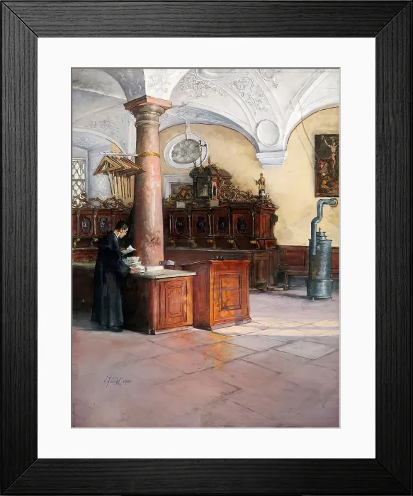 Framed Print : The sacristy of the university church in Vienna, 1901. Creator: Alfred Edler von Pflugl Framed Print : The sacristy of the university church in Vienna, 1901. Creator: Alfred Edler von Pflugl