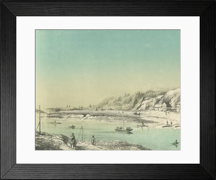 Framed Print : View of Tomsk From the Ferry Across the Tom River Along the Moscow Highway, 1871. Creators: M Kolosov, J Rogulin Framed Print : View of Tomsk From the Ferry Across the Tom River Along the Moscow Highway, 1871. Creators: M Kolosov, J Rogulin