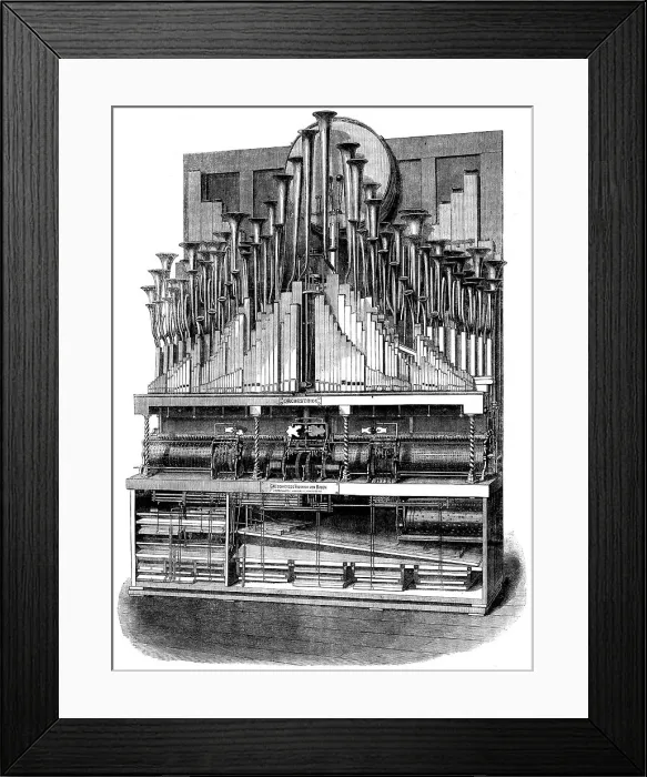 Framed Print : The International Exhibition: the orchestrion, by M. Welte, of Vöhrenbach... 1862. Creator: Unknown Framed Print : The International Exhibition: the orchestrion, by M. Welte, of Vöhrenbach... 1862. Creator: Unknown