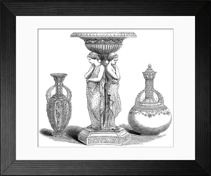 Framed Print : The International Exhibition: articles in Parian by W. H. Goss, 1862. Creator: Unknown Framed Print : The International Exhibition: articles in Parian by W. H. Goss, 1862. Creator: Unknown
