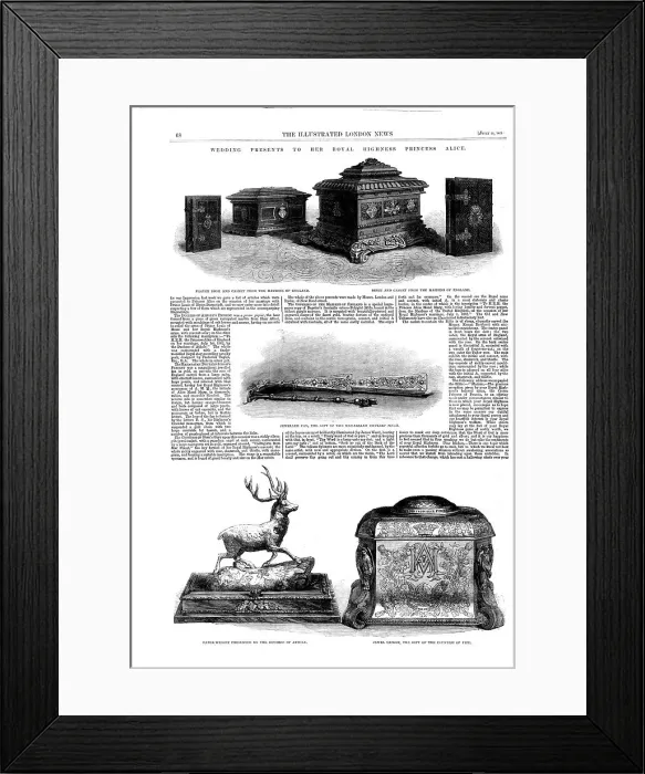Framed Print : Wedding presents to Her Royal Highness Princess Alice, 1862. Creator: Unknown Framed Print : Wedding presents to Her Royal Highness Princess Alice, 1862. Creator: Unknown