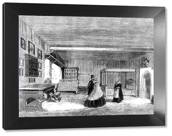Luther's room at the Wartburg - from a sketch by our special artist, 1862. Creator: Unknown