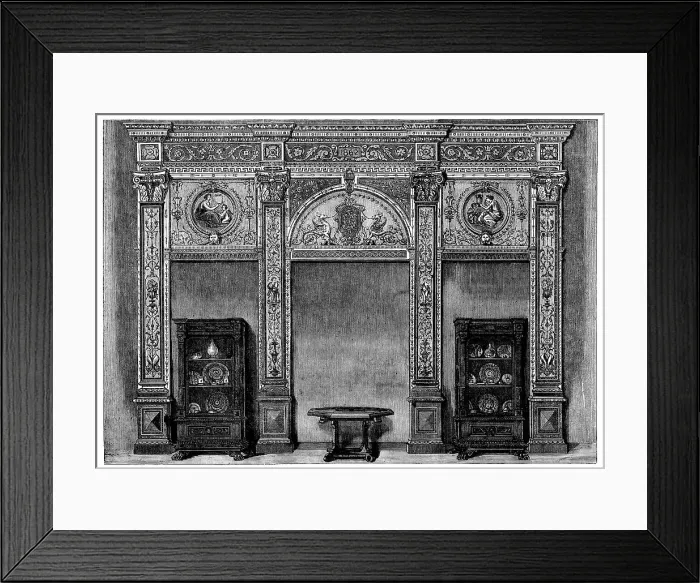 Framed Print : The International Exhibition: decoration, in the Furniture Court, by John G. Crace... 1862. Creator: Unknown Framed Print : The International Exhibition: decoration, in the Furniture Court, by John G. Crace... 1862. Creator: Unknown