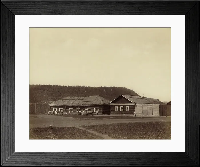 Framed Print : Ust'-Kara Hard Labor Convict Camp, 1891. Creator: Aleksei Kuznetsov Framed Print : Ust'-Kara Hard Labor Convict Camp, 1891. Creator: Aleksei Kuznetsov