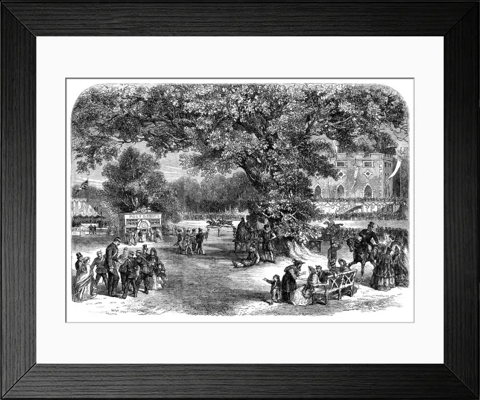 Framed Print : Volunteer fete at Crown, Point, near Norwich: - the Sports, 1862. Creator: Unknown Framed Print : Volunteer fete at Crown, Point, near Norwich: - the Sports, 1862. Creator: Unknown