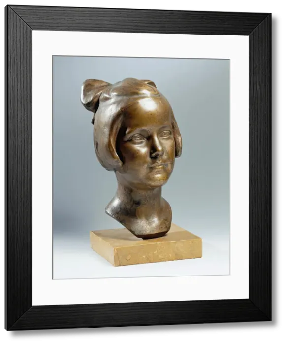 Framed Print : Head of a girl, 1936. Creator: Karl Korschann Framed Print : Head of a girl, 1936. Creator: Karl Korschann