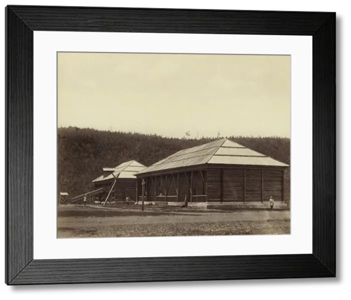 Framed Print : Ust'-Kara Prison Storehouses, 1891. Creator: Aleksei Kuznetsov Framed Print : Ust'-Kara Prison Storehouses, 1891. Creator: Aleksei Kuznetsov