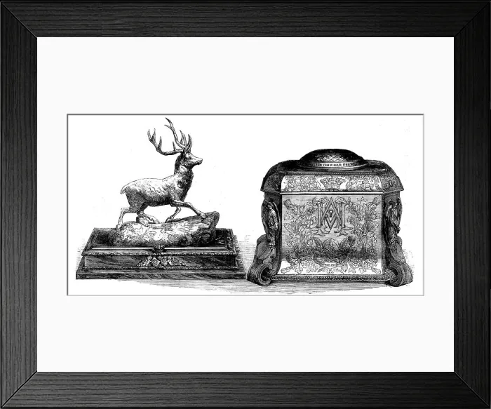 Framed Print : Wedding presents to Her Royal Highness Princess Alice... 1862. Creator: Unknown Framed Print : Wedding presents to Her Royal Highness Princess Alice... 1862. Creator: Unknown