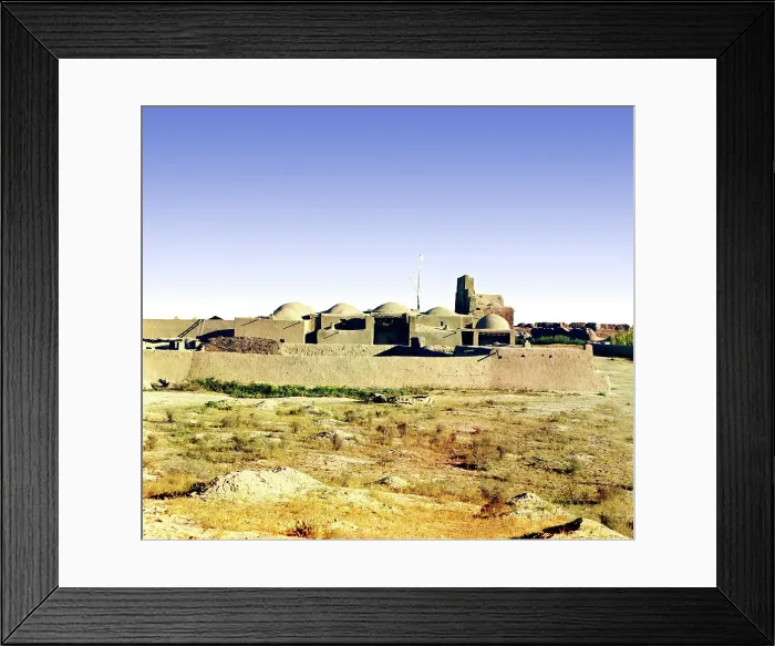 Framed Print : Yusuf Hamadani mosque and mausoleum, ancient Merv, Turkmenistan, between 1905 and 1915. Creator: Sergey Mikhaylovich Prokudin-Gorsky Framed Print : Yusuf Hamadani mosque and mausoleum, ancient Merv, Turkmenistan, between 1905 and 1915. Creator: Sergey Mikhaylovich Prokudin-Gorsky
