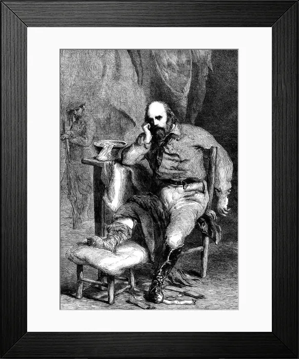 Framed Print : Garibaldi at Varignano - from a drawing by M. Beaucé, 1862. Creator: Unknown Framed Print : Garibaldi at Varignano - from a drawing by M. Beaucé, 1862. Creator: Unknown