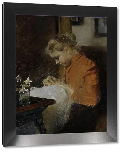 Leopoldine Steindl-Moser, sister of the artist, around 1895. Creator: Koloman Moser