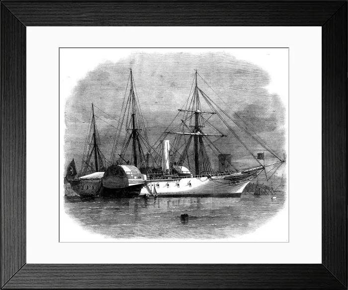 Framed Print : The Faid Gihaad, yacht of the Viceroy of Egypt, 1862. Creator: Unknown Framed Print : The Faid Gihaad, yacht of the Viceroy of Egypt, 1862. Creator: Unknown