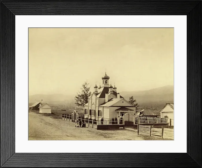 Framed Print : St Nicholas Church Sredne-Kariiskii Mines, 1891. Creator: Aleksei Kuznetsov Framed Print : St Nicholas Church Sredne-Kariiskii Mines, 1891. Creator: Aleksei Kuznetsov