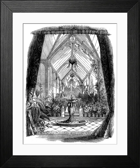 Framed Print : The Conservatory, St. Clare, 1862. Creator: Unknown