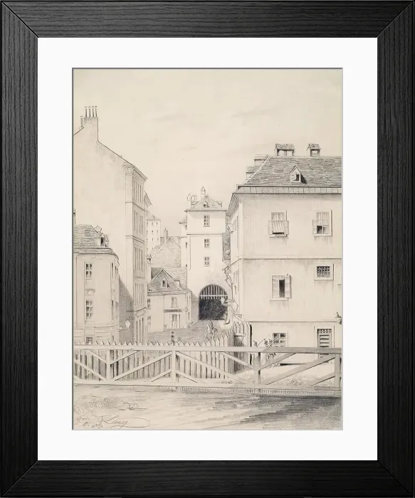 Framed Print : The Neutor in Vienna, 1860. Creator: Heinrich Lang Framed Print : The Neutor in Vienna, 1860. Creator: Heinrich Lang