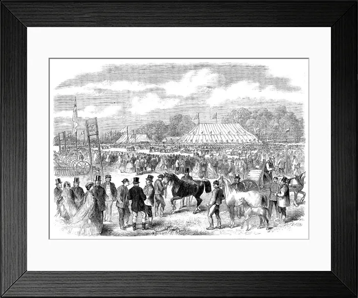 Framed Print : The Northamptonshire Agricultural Society's show in Burghley Park, near Stamford, 1862. Creator: Unknown Framed Print : The Northamptonshire Agricultural Society's show in Burghley Park, near Stamford, 1862. Creator: Unknown