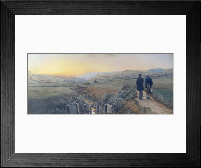 Framed Print : Walk along the Krottenbach, 1907. Creator: Anton Hlavacek Framed Print : Walk along the Krottenbach, 1907. Creator: Anton Hlavacek
