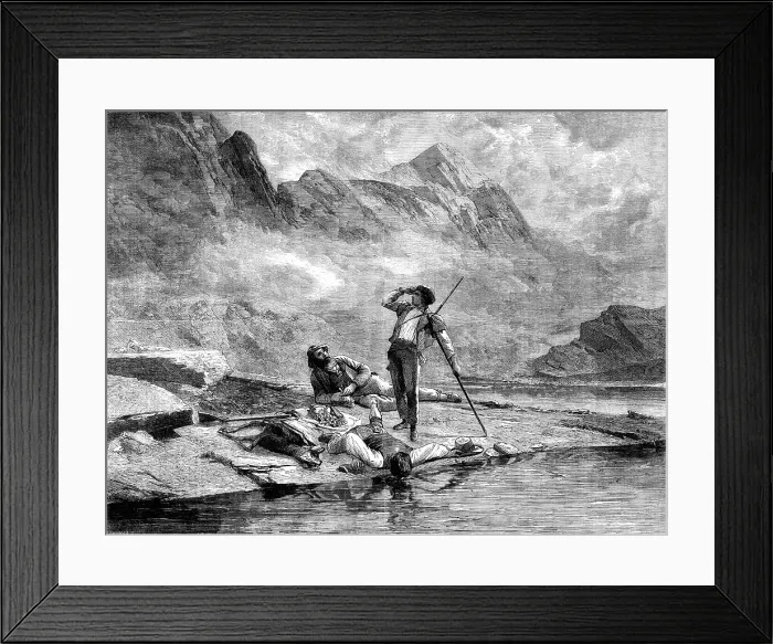 Framed Print : The International Exhibition: Chamois-Hunters Reposing by A. De Meuron... 1862. Creator: W Thomas. The International Exhibition: Chamois-Hunters Reposing by A. De Meuron... 1862. Creator: W Thomas Framed Print : The International Exhibition: Chamois-Hunters Reposing by A. De Meuron... 1862. Creator: W Thomas. The International Exhibition: Chamois-Hunters Reposing by A. De Meuron... 1862. Creator: W Thomas