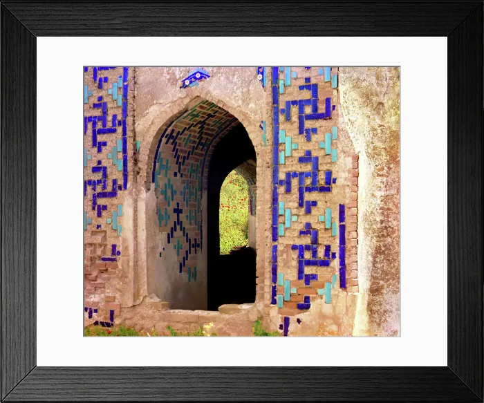 Framed Print : Study in Shakh-i Zindeh mosque, Samarkand, between 1905 and 1915. Creator: Sergey Mikhaylovich Prokudin-Gorsky Framed Print : Study in Shakh-i Zindeh mosque, Samarkand, between 1905 and 1915. Creator: Sergey Mikhaylovich Prokudin-Gorsky