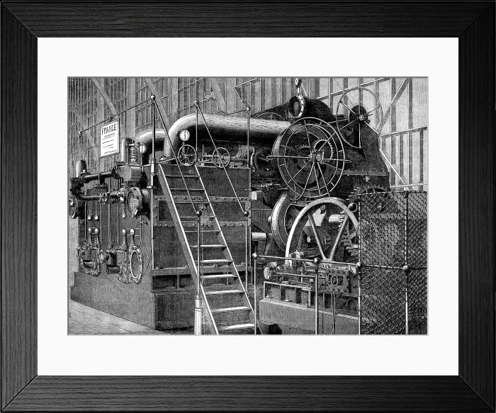Framed Print : The International Exhibition: marine engines of the Mediterranean Forging Company... 1862. Creator: Unknown Framed Print : The International Exhibition: marine engines of the Mediterranean Forging Company... 1862. Creator: Unknown