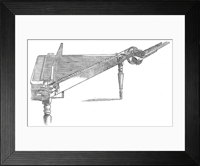 Framed Print : The International Exhibition: Mitchel's type-composing machine, 1862. Creator: Unknown Framed Print : The International Exhibition: Mitchel's type-composing machine, 1862. Creator: Unknown