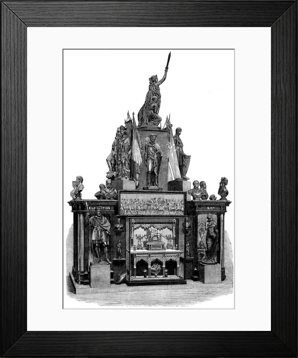 Framed Print : The International Exhibition: trophy of galvano-plastic works of art... 1862. Creator: Unknown Framed Print : The International Exhibition: trophy of galvano-plastic works of art... 1862. Creator: Unknown