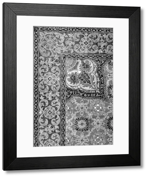 Framed Print : The International Exhibition: Axminster carpet by Lapworth Brothers, 1862. Creator: Unknown Framed Print : The International Exhibition: Axminster carpet by Lapworth Brothers, 1862. Creator: Unknown