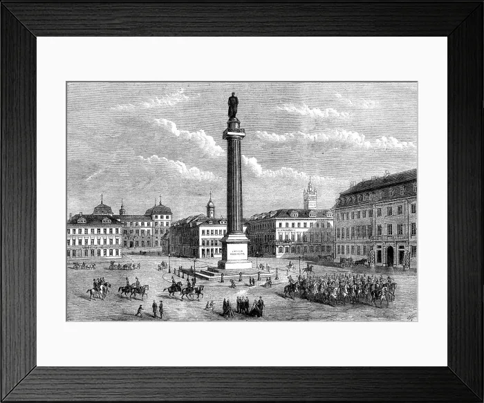 Framed Print : The Louisen Platz (or Square), Darmstadt, 1862. Creator: Unknown Framed Print : The Louisen Platz (or Square), Darmstadt, 1862. Creator: Unknown