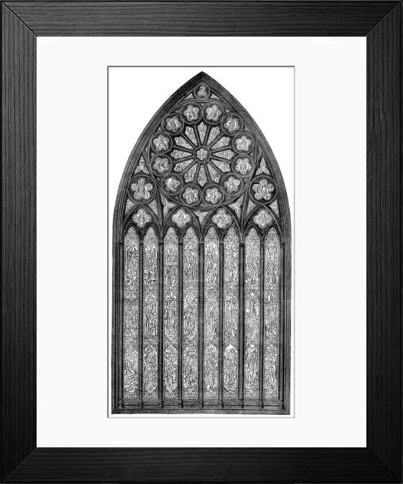 Framed Print : The International Exhibition: design for the east window of St. George's Church... 1862. Creator: Unknown Framed Print : The International Exhibition: design for the east window of St. George's Church... 1862. Creator: Unknown