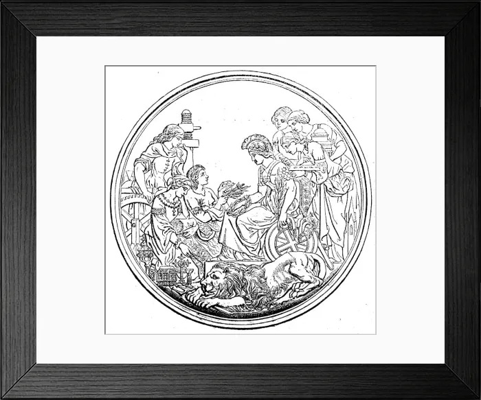 Framed Print : The International Exhibition - Prize Medal - obverse, 1862. Creator: Unknown Framed Print : The International Exhibition - Prize Medal - obverse, 1862. Creator: Unknown