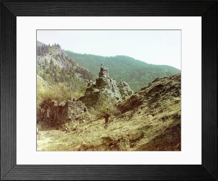 Framed Print : Stone gate and Uzvarian fortress, between 1905 and 1915. Creator: Sergey Mikhaylovich Prokudin-Gorsky Framed Print : Stone gate and Uzvarian fortress, between 1905 and 1915. Creator: Sergey Mikhaylovich Prokudin-Gorsky