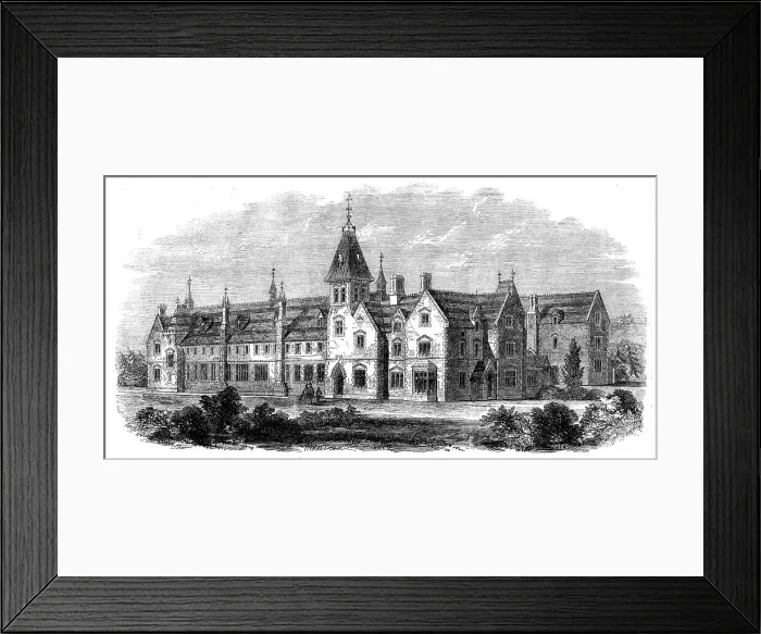 Framed Print : The Diocesan Training College, Winchester, opened...by the Bishop of Winchester, 1862. Creator: Unknown Framed Print : The Diocesan Training College, Winchester, opened...by the Bishop of Winchester, 1862. Creator: Unknown