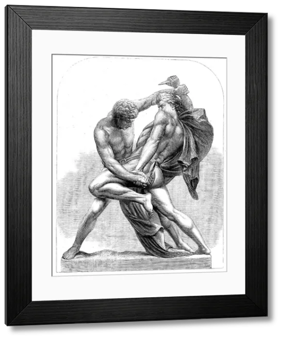 Framed Print : The International Exhibition: The Grapplers, group in bronzed zinc... 1862. Creator: Unknown. The International Exhibition: The Grapplers, group in bronzed zinc... 1862. Creator: Unknown Framed Print : The International Exhibition: The Grapplers, group in bronzed zinc... 1862. Creator: Unknown. The International Exhibition: The Grapplers, group in bronzed zinc... 1862. Creator: Unknown