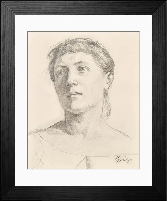 Framed Print : Girl portrait, undated. (c1880s) Creator: Christian Griepenkerl Framed Print : Girl portrait, undated. (c1880s) Creator: Christian Griepenkerl