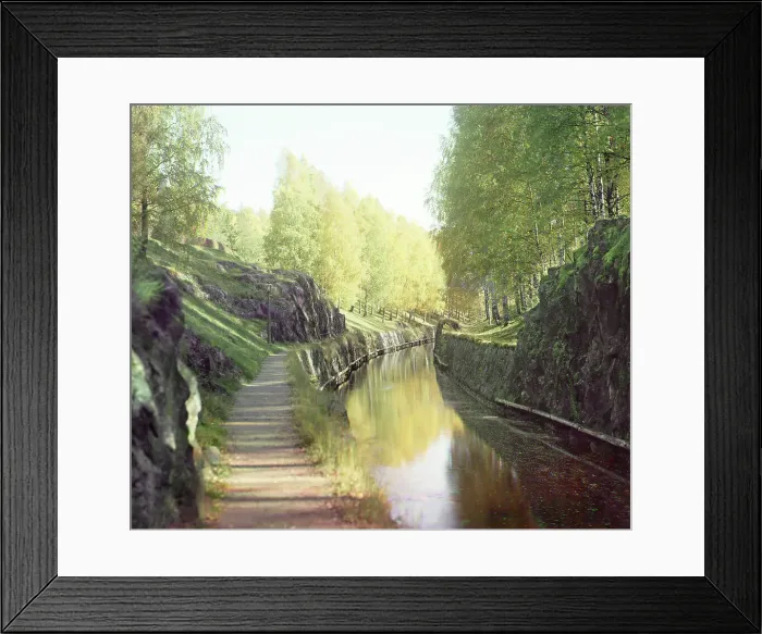 Framed Print : On the Saimaa Canal, Finland, between 1905 and 1915. Creator: Sergey Mikhaylovich Prokudin-Gorsky Framed Print : On the Saimaa Canal, Finland, between 1905 and 1915. Creator: Sergey Mikhaylovich Prokudin-Gorsky