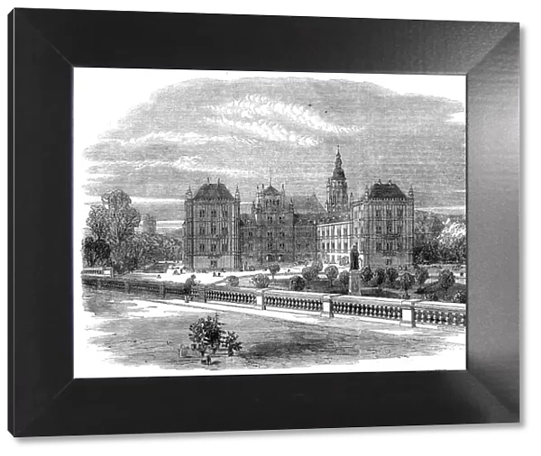 The Queen's visit to Germany: the Ducal Palace and Church of St. Moritz, Coburg... 1862. Creator: Unknown