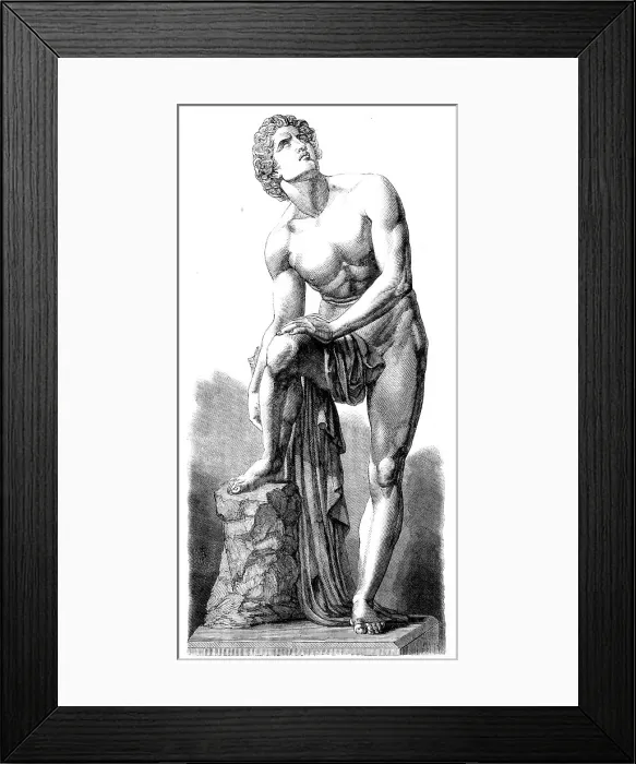 Framed Print : The International Exhibition: The Wounded Achilles, a plaster statue, by Carl Cauer, 1862. Creator: Unknown. The International Exhibition: The Wounded Achilles, a plaster statue, by Carl Cauer, 1862. Creator: Unknown Framed Print : The International Exhibition: The Wounded Achilles, a plaster statue, by Carl Cauer, 1862. Creator: Unknown. The International Exhibition: The Wounded Achilles, a plaster statue, by Carl Cauer, 1862. Creator: Unknown