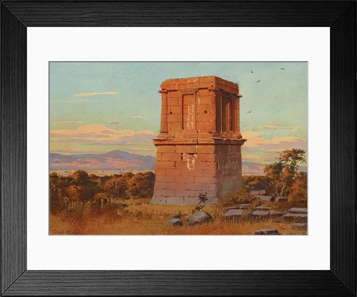 Framed Print : Ancient tomb in the Campagna (?), undated. (c1860s) Creator: Martin Meyer Framed Print : Ancient tomb in the Campagna (?), undated. (c1860s) Creator: Martin Meyer