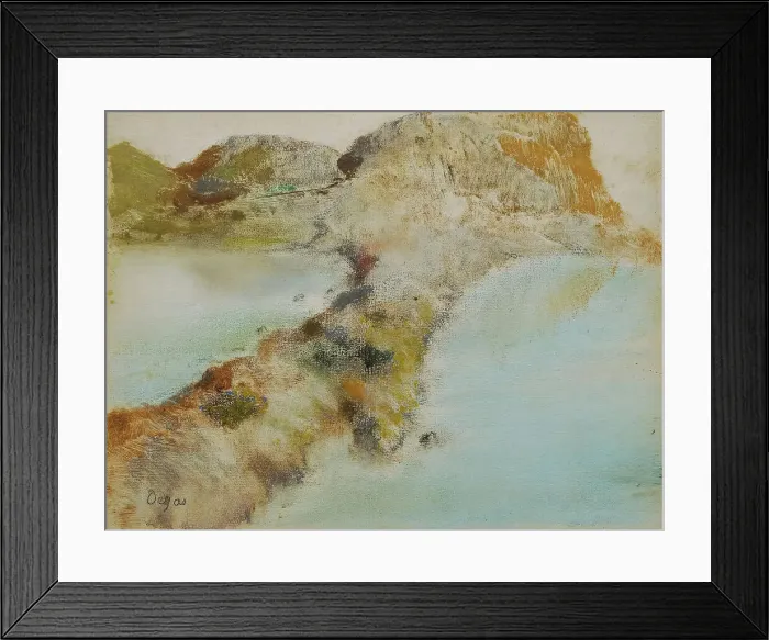 Framed Print : Rocky coast, about 1890 / 1892. Creator: Edgar Degas Framed Print : Rocky coast, about 1890 / 1892. Creator: Edgar Degas