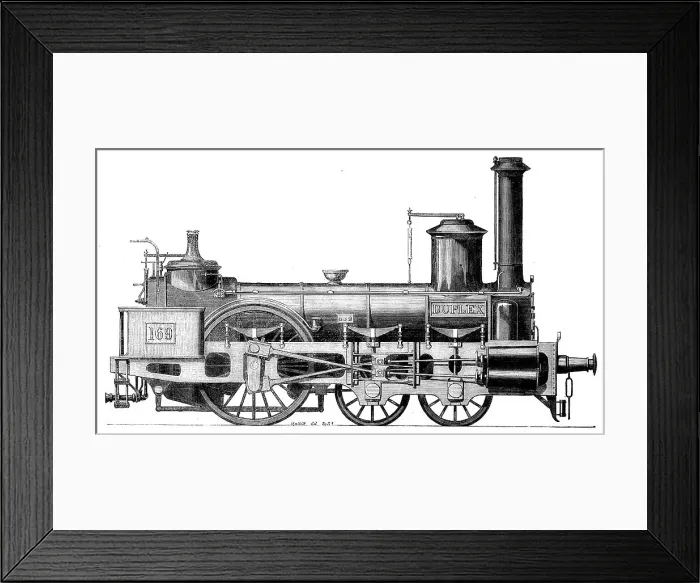 Framed Print : The International Exhibition: Austrian locomotives - the Duplex engine, 1862. Creator: Mallett Framed Print : The International Exhibition: Austrian locomotives - the Duplex engine, 1862. Creator: Mallett