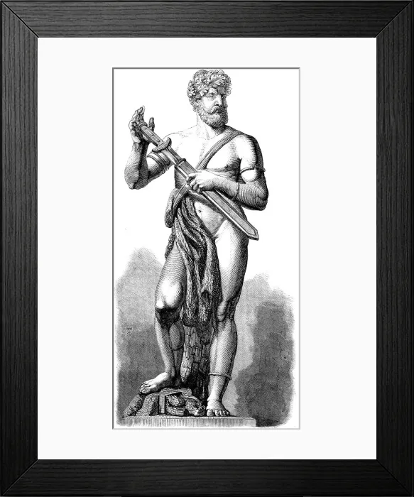 Framed Print : The International Exhibition: figure in vulcanised indiarubber, by C. H. Meyer, 1862. Creator: Unknown Framed Print : The International Exhibition: figure in vulcanised indiarubber, by C. H. Meyer, 1862. Creator: Unknown
