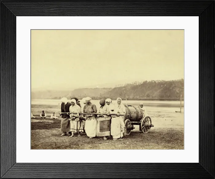 Framed Print : Hauling Water to the Prison Camp and Gardens, 1891. Creator: Aleksei Kuznetsov Framed Print : Hauling Water to the Prison Camp and Gardens, 1891. Creator: Aleksei Kuznetsov