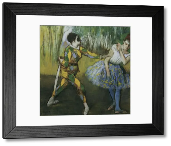 Framed Print : Harlequin and Colombine, around 1886. Creator: Edgar Degas Framed Print : Harlequin and Colombine, around 1886. Creator: Edgar Degas
