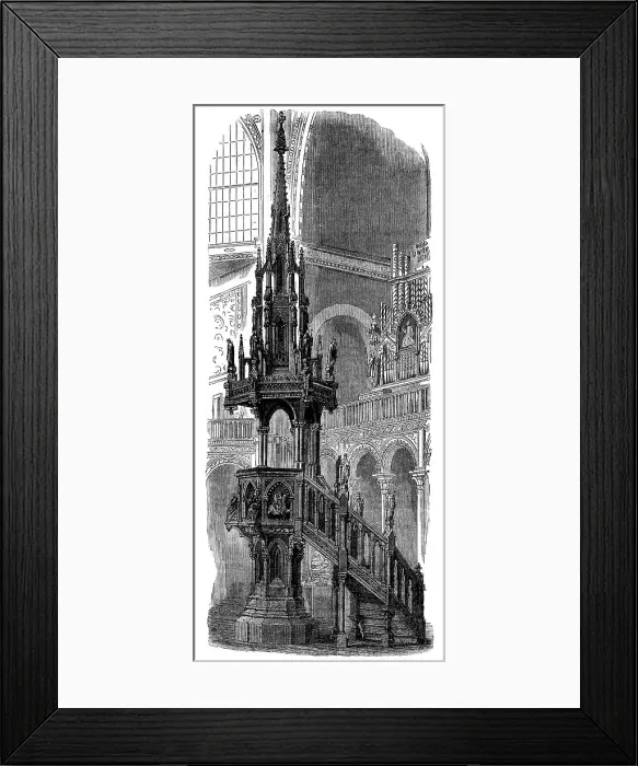 Framed Print : The International Exhibition: Belgian pulpit by Messrs. Goyers Brothers... 1862. Creator: Unknown Framed Print : The International Exhibition: Belgian pulpit by Messrs. Goyers Brothers... 1862. Creator: Unknown