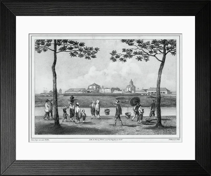 Framed Print : View of Manila, Capital of Luzon Island, Philippine Islands, 19th century. Creators: Friedrich Heinrich Kittlitz, Godefroy Engelmann Framed Print : View of Manila, Capital of Luzon Island, Philippine Islands, 19th century. Creators: Friedrich Heinrich Kittlitz, Godefroy Engelmann
