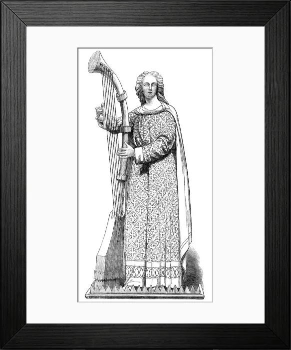 Framed Print : The International Exhibition: angel from the Hereford Screen, 1862. Creator: Unknown Framed Print : The International Exhibition: angel from the Hereford Screen, 1862. Creator: Unknown