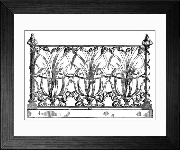 Framed Print : The International Exhibition: drawing-room balcony panel by W. Roberts... 1862. Creator: Unknown Framed Print : The International Exhibition: drawing-room balcony panel by W. Roberts... 1862. Creator: Unknown