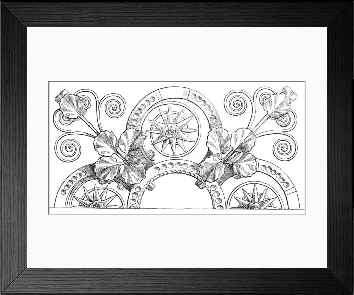 Framed Print : The International Exhibition: detail of the grille from the Hereford Screen, 1862. Creator: Unknown Framed Print : The International Exhibition: detail of the grille from the Hereford Screen, 1862. Creator: Unknown