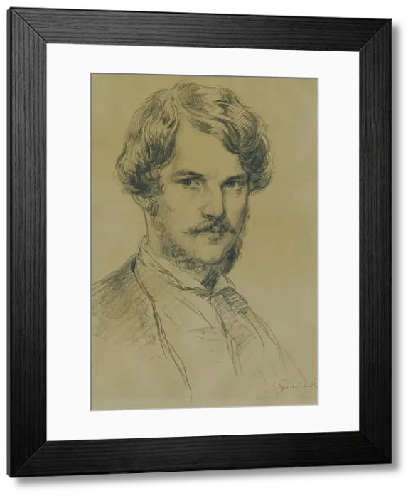 Framed Print : Self-portrait, 1842. Creator: Eduard Swoboda Framed Print : Self-portrait, 1842. Creator: Eduard Swoboda